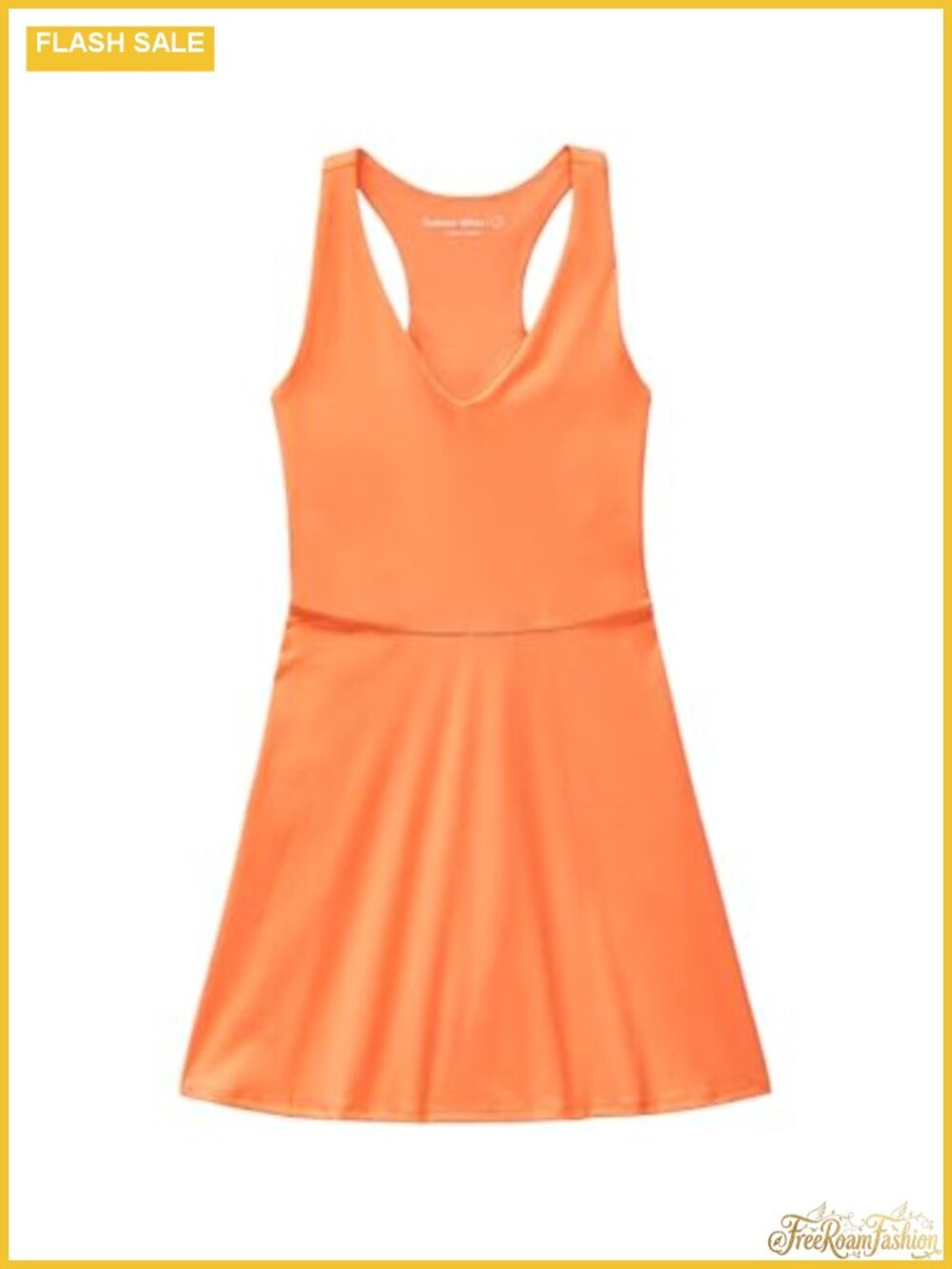 Women's Athletic Tennis Dress with Built-in Shorts Liner, Sweat-Wicking
